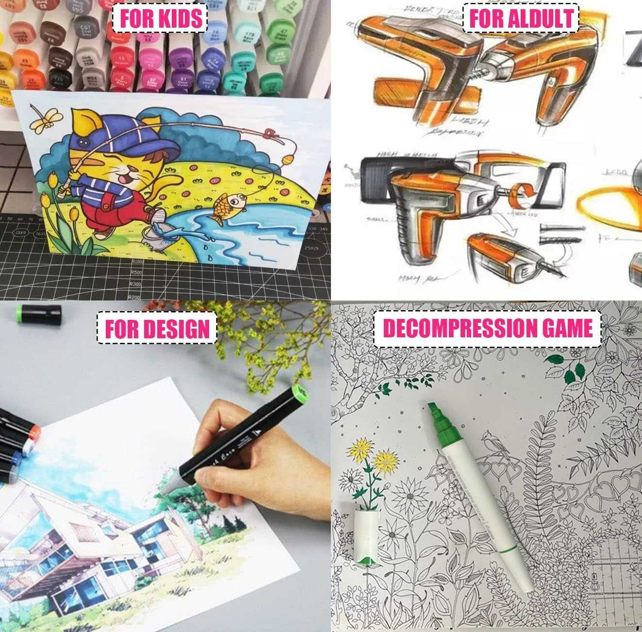 Marcadores Doble Punta x80 – Ideal para Dibujar, Pintar y Resaltar