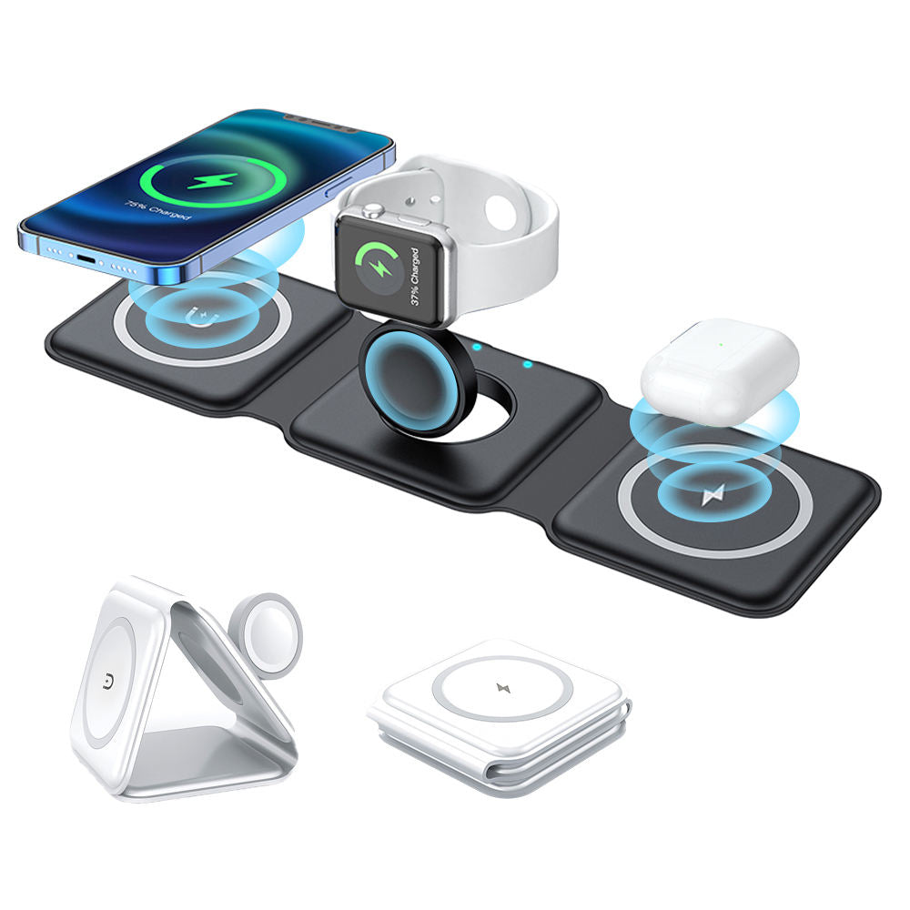 Cargador magnetico plegable 3 en 1